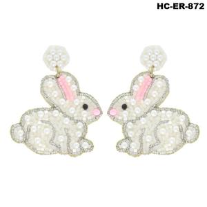 Boucles d'oreilles en perles de rocaille modernes et élégantes pour femmes et filles offrant un look sophistiqué pour les fêtes, les réceptions et les rassemblements - Product Image 3