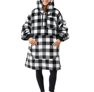 Sweat à capuche en sherpa pour femme, couverture surdimensionnée en tricot polaire, design chaud d'hiver, fabrication personnalisée OEM, vente en gros directe d'usine - Product Image 1