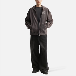 Sweat à capuche surdimensionné et court pour homme, broderie usée personnalisée OEM, poids lourd - Product Image 6