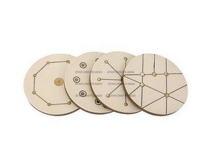 Factory Wholesale High Quality 10 cm <b>White</b> Marble and Wood Best <b>Coasters</b> for Drinks for Marble Stand and Sale - Product Image 3