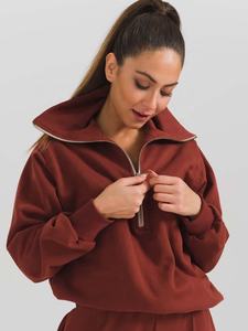 Fabricante de chándal para mujer, chándal de otoño con puños y logotipo personalizado para mujer 2024 - Product Image 4