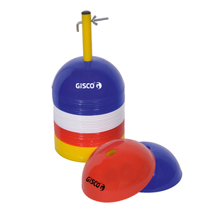 Suministro directo de fábrica Conos de cúpula múltiple de plástico Juego suave de 40 para marcadores y obstáculos en el entrenamiento deportivo - Product Image 1