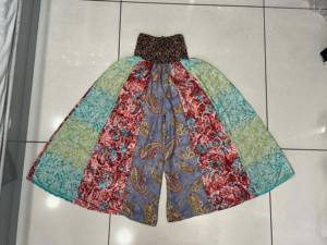 Palazo de retazos de capa de seda, ropa de fiesta bohemia para mujer, pantalón de mujer de retazos de capa de seda, estilo bohemio hippie - Product Image 4