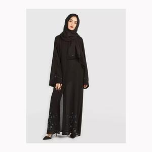 Dubai Abaya hermoso color negro musulmán tradicional abaya trabajo manual kaftan ropa islámica tradicional para mujeres - Product Image 3