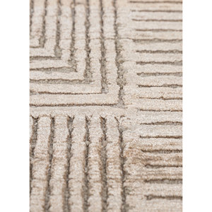 Alfombra Azalea Gold de Lana y Seda de Bambú Anudada a Mano, 10 mm de Grosor, Patrón Geométrico Abstracto, Rectangular, para Pasillo, para el Hogar, AIWB-13026 - Product Image 3