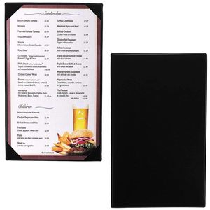 Impermeable 12x6 pulgadas PU cuero sintético Casual lujo personalizado Color menú cubierta titulares tejido respaldo terminado - Product Image 2