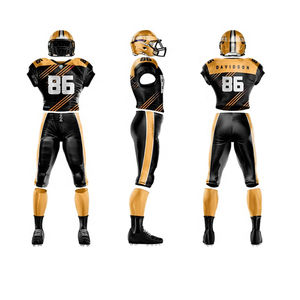 Ensemble d'uniformes de football américain de qualité supérieure, design par sublimation, col en V, vêtements de sport, ensemble d'uniformes de football américain pour adultes, respirant - Product Image 2