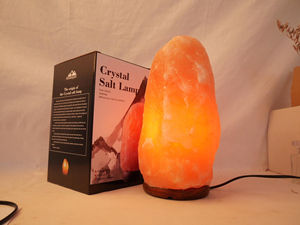 Lampe en sel de roche naturel de l'Himalaya 3-4 kg Lampe en cristal rose Lumière de nuit du Pakistan avec emballage personnalisé et cordons d'alimentation - Product Image 5