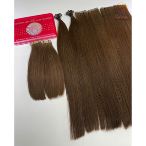 100% extensions de cheveux humains droits naturels bruts non transformés un donneur trame plate 100g haute qualité vente chaude cheveux vietnamiens - Product Image 5
