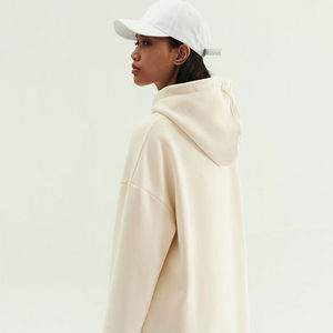 Suministro directo de fábrica Sudadera con capucha clásica hasta la rodilla para mujer Producto más exigente Nueva llegada Sudaderas con capucha de tamaño completo para mujer - Product Image 4