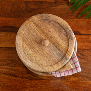 Caja para chapati de madera de mango con caja para roti natural, apta para alimentos orgánicos, hecha de madera noble recuperada. - Product Image 4