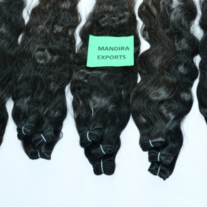 Vente en gros 100% Extensions de cheveux de temple vierges indiens bouclés noirs naturels non transformés Extensions de cheveux humains de style vague profonde lâche - Product Image 2