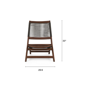 Chaise pliante minimaliste en bois massif avec un design confortable et esthétique, idéale pour les salons et les zones de détente en plein air - Product Image 2