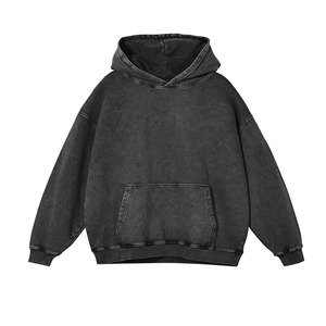 Vente en gros de sweats à capuche délavés à l'acide pour hommes Offre Spéciale personnalisés Sweats à capuche délavés à l'acide pour hommes Sweats à capuche vintage personnalisés - Product Image 4