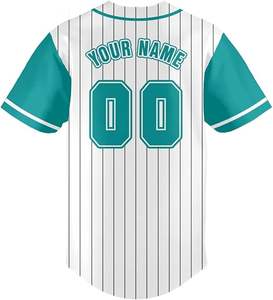 Camisetas de béisbol con logotipo personalizado para hombre, transpirable, opciones de talla grande, precio de fábrica, poliéster, 180g, cuello redondo bordado - Product Image 3