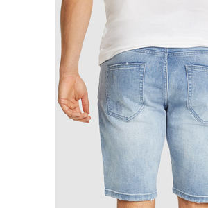 Short en jean respirant de style High Street pour hommes de couleur unie, produit le plus vendu, créez votre propre short en jean pour hommes - Product Image 2