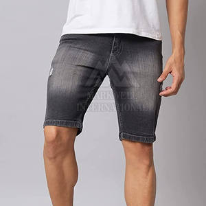 Shorts en jean pour hommes fabriqués au Pakistan, contraste de couleurs, haute qualité, confortables - Product Image 5