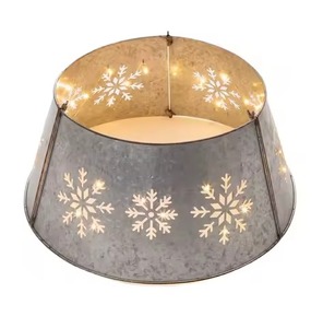 <b>Christmas</b> Black Hammered Metal <b>Tree</b> Collar <b>Christmas</b> <b>Tree</b> <b>Stand</b> Protection for <b>Tree</b> Collar - Product Image 6