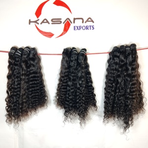 100% fabricants de haute qualité extensions de cheveux Remy indiens crus cuticule alignée vague profonde aucun cheveux raides traités chimiquement - Product Image 4