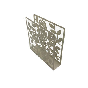 Caja de soporte de pañuelos de diseño simple para el hogar, hoteles y restaurantes, soporte de pañuelos con acabado recubierto de polvo rojo - Product Image 2