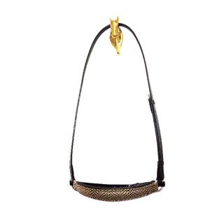 Frenillo de Cuero con Grabado de Cocodrilo, Diseño de Gota, Equipo Ecuestre, Acolchado Suave de Cuero Genuino de Primera Calidad para Exhibiciones y Deportes - Product Image 1