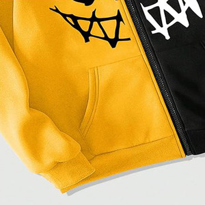 Sudadera con capucha Vintage Acid Wash para hombre 100% algodón de peso pesado con cremallera desgastada ropa de calle bordada de gran tamaño de secado rápido - Product Image 4