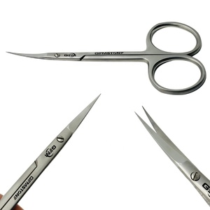 Ciseaux à cuticules pliables en acier inoxydable à lame droite et pointe arrondie de qualité supérieure pour droitiers – Outil de beauté pour les soins des ongles - Product Image 3