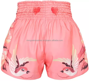 กางเกง MMA แบบสั่งทำพิเศษ ระบายอากาศได้ดี ทนทานต่อการฉีกขาด ผลิตจากโพลีเอสเตอร์ 100% น้ำหนัก 220 กรัม กางเกงคิกบ็อกซิ่ง มวยไทย สำหรับทั้งชายและหญิง - Product Image 3