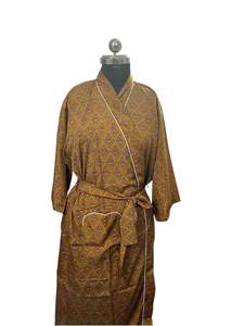 ชุดกิโมโนผ้าไหมสำหรับผู้หญิง, ชุดคลุมพิมพ์ลายดอกไม้ยาวถึงพื้นสุดชิคสไตล์โบโฮสำหรับใส่อยู่บ้านสปารีสอร์ทและชายหาดหรูหราน้ำหนักเบา - Product Image 4