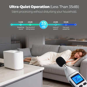 Compostador de desperdicios de alimentos Luxfond de 4.5L con sistema de procesamiento por IA, ventana visible y solución para residuos de cocina sin olor. - Product Image 5