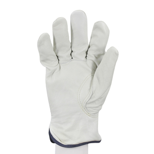 ถุงมือทำงานหนังแพะลายวัวถุงมือขับรถตัดป้องกันการกระแทกใช้งานทั่วไป - Product Image 2