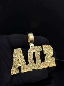 Pendentif en acier inoxydable de style célébrité personnalisé avec diamants glacés Hip Hop avec couleurs personnalisables - Product Image 4