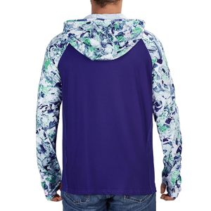 Custom 180 GSM Polyester Spandex Fishing Shirt Unisex UPF 50 Hooded Fishing Jersey Camo Sublimated Quick Dry Cool Hoody Shirts - Product Image 2