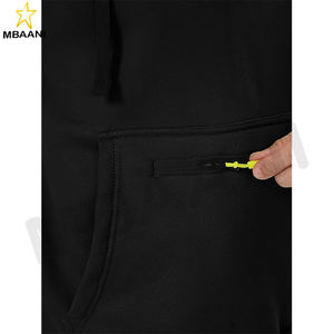 Sweat-shirts à capuche en polaire pour hommes, vêtements de sport, entraînement, manches longues, col zippé, avec poches - Product Image 6