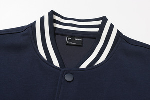 Chaqueta con letras abotonada y logotipo de equipo bordado personalizado abrigo de invierno de carreras de mezcla de algodón retro holgado con logotipo frontal - Product Image 5