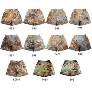 Short de sport en maille polyester de haute qualité OEM 2026, style peinture à l'huile, séchage rapide, respirant, mi-haut de gamme, pour l'été - Product Image 6