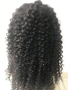 Perruque brésilienne de cheveux humains bruts bouclés profonds afro mongols de haute qualité 4x4 à fermeture en dentelle transparente des fournisseurs indiens - Product Image 6