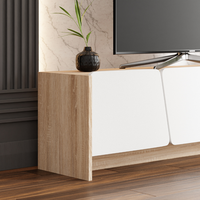 Ensemble de 2 meubles modernes et luxueux pour le salon Meuble de télévision tendance très brillant avec dessus en faux marbre Meuble pour téléviseur rectangulaire Fabricant turc