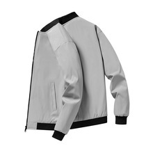 Oem conception de logo personnalisé agneau printemps et automne col de baseball veste régulière hommes 2024 printemps nouvelle mode veste décontractée - Product Image 5