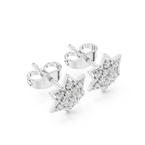 ต่างหูเพชรกลมหรูหราแฟนซีที่มีคุณภาพสูงสำหรับผู้หญิงเครื่องประดับเม็ดเพชรสำหรับปลูกในห้องปฏิบัติการขายส่ง - Product Image 4