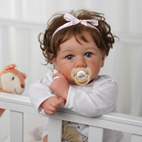 Poupée Reborn Saskia de Babeside, 20 pouces, nouveau-né, fille, cadeau, poupées Reborn, tête en vinyle, corps en tissu doux