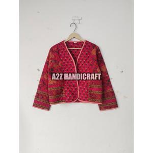 เสื้อควิลท์คอวีผ้าฝ้ายสไตล์ใหม่พิมพ์ลายดอกไม้สไตล์อินเดียเสื้อผ้าสตรีสไตล์โบโฮวินเทจของขวัญคริสต์มาสสำหรับเธอ - Product Image 1