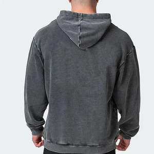 เสื้อมีฮู้ดสไตล์วินเทจสำหรับผู้ชายเสื้อมีฮู้ดผ้าฝ้าย100% ซักด้วยกรดซักหินแบบกำหนดเองยอดนิยม2025 - Product Image 6