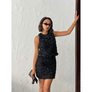 Topshow Women's Skirt in Black Rose Patterned Tulle Wholesale Product - Product Image 4