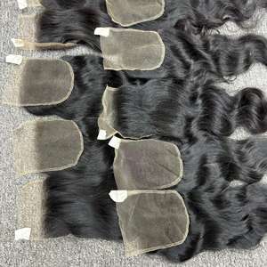 Vague naturelle en HD dentelle fermeture 4x4 cheveux, Extensions de cheveux bruts en gros, à partir de cheveux humains bruts - Product Image 3