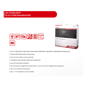 Enregistreur vidéo réseau Hik 32 canaux IDS-7732NXI-M4/X Reconnaissance faciale par IA Protection périmétrique 32 canaux <span class=keywords><strong>NVR</strong></span> - Product Image 2