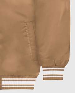 Kivotech-Chaqueta Bomber Varsity de Béisbol de Satén para Hombre, Ropa Bordada de Lona Reversible con Cremallera, 100% de Algodón y Poliéster - Product Image 4