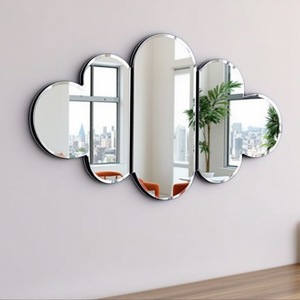 กระจกติดผนังโมเสกรูปเมฆหรูหราแผ่นสะท้อนแสงสำหรับตกแต่งบ้านสมัยใหม่เหมาะสำหรับห้องนั่งเล่นห้องนอนหรือพื้นที่สำนักงาน - Product Image 4