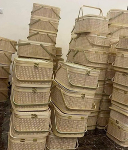 Panier en bambou naturel, boîte cadeau, adapté aux cadeaux d'entreprise, aux festivals et à la décoration de la maison durable - Product Image 6