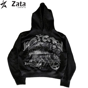 Hiver Hip Hop Custom Dtg All Printed Heavyweight French Terry Fleece Knitted Breathable Eco-Friendly Boxy Cropped Graphic - Product Image 5